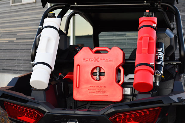 RollpaX mount available in 1.75" Round, 2" Round, and Flat Bottom hardware with self-adhesive rubber strip for smaller bar diamete