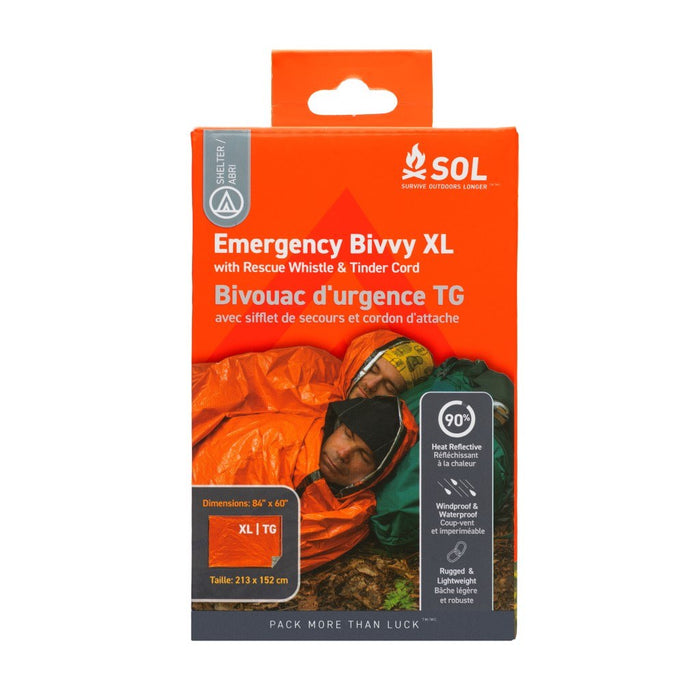 SOL Emergency Bivvy XL | 2-Person Survival Shelter | 90% Heat Reflective

