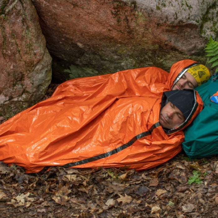 Lightweight two-person emergency bivvy for outdoor survival

