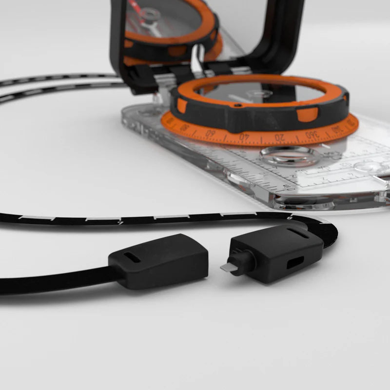 The built-in magnetic declination adjuster on the Silva Expedition S, shown in detail, allowing for permanent local adjustments.

