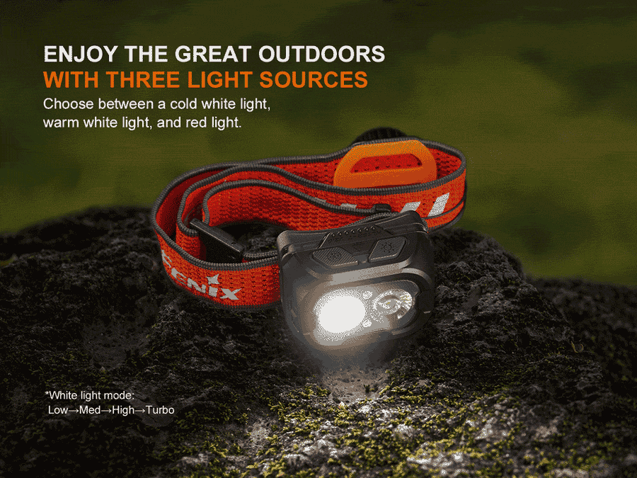 Fenix HL18R-T V2.0 Headlamp with Warm White LED for Outdoor Activities