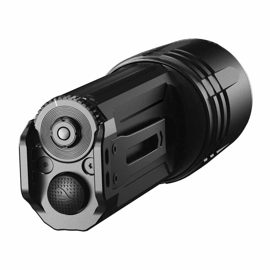 Side profile of Fenix TK35UE V2.0 rechargeable tactical flashlight