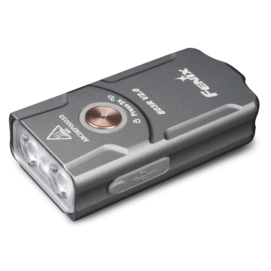 Fenix E03R V2.0 500-lumen USB-C rechargeable keychain flashlight