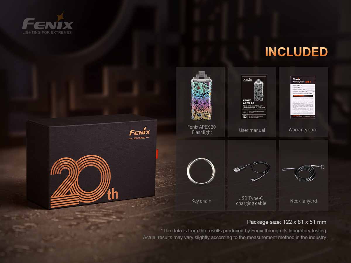 FENIX APEX 20 LIMITED EDITION FLASHLIGHT – 20TH ANNIVERSARY