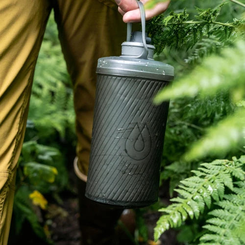 Packable flexible water bottle that compresses for easy storage