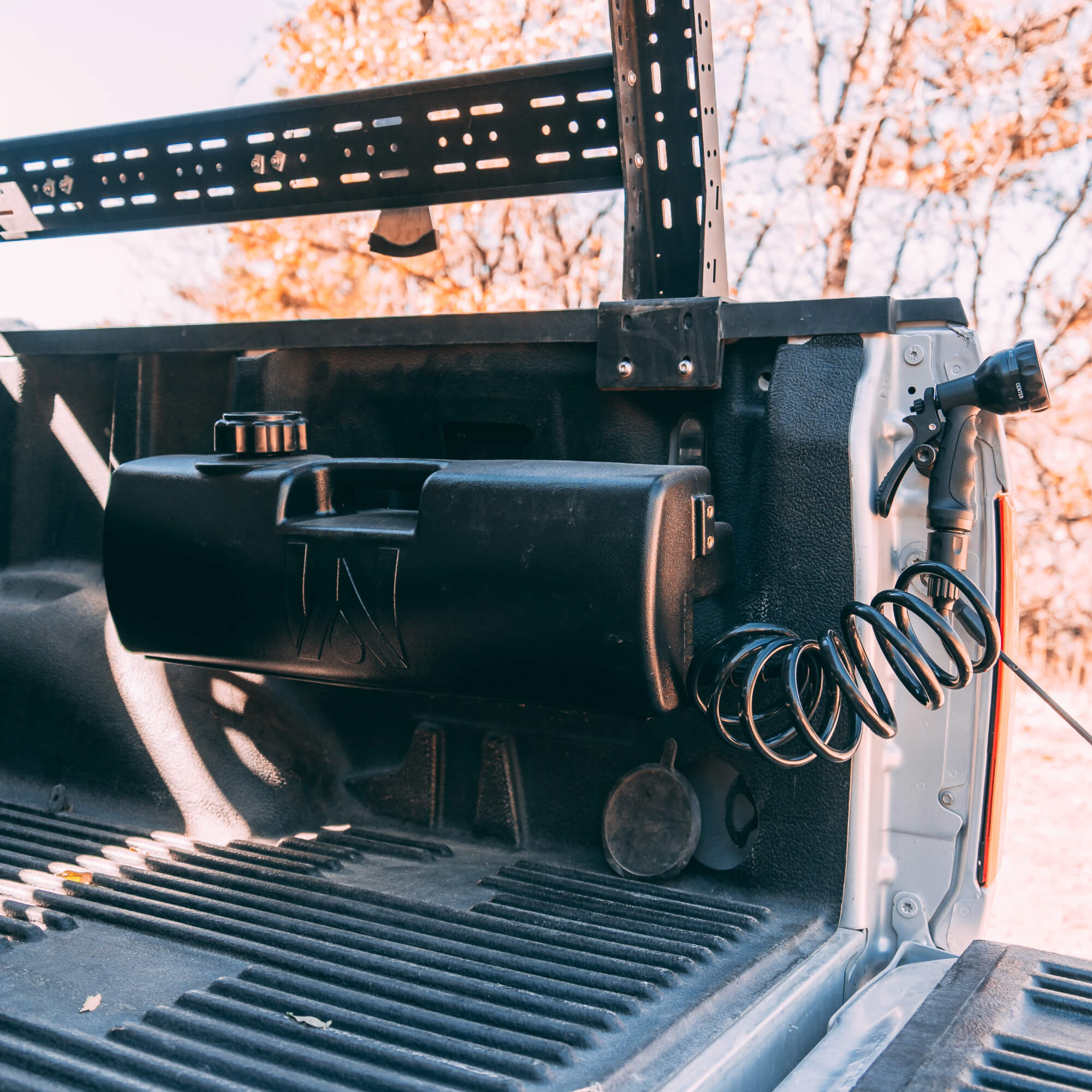 WaterPORT Ford Mount used as tie-down anchor for dirt bike in truck bed