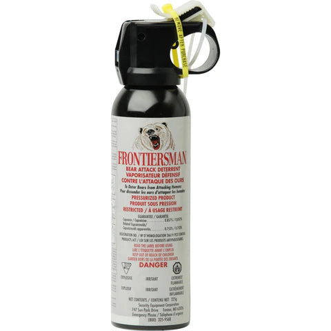 Bear Spray Canister – Proven effective deterrent with 1.61% total capsaicinoids.

