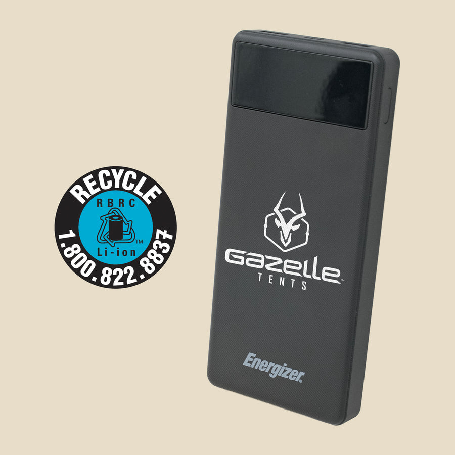 Rechargeable camping power bank designed for Gazelle Connect Light Kit