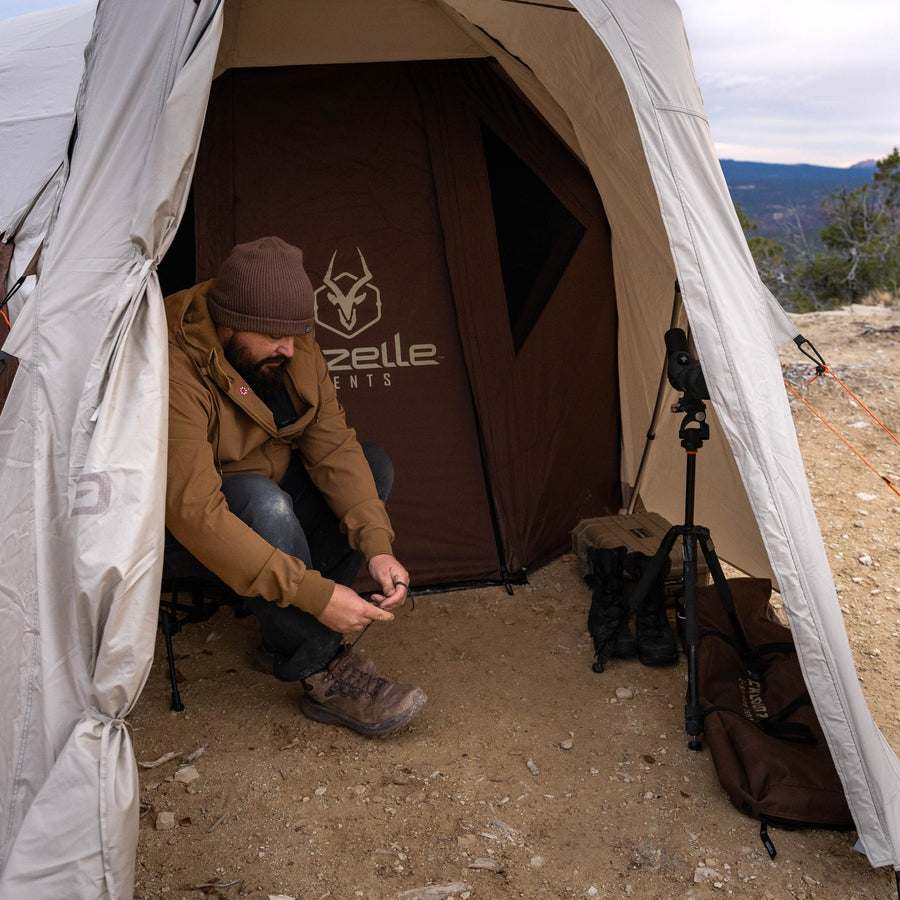 Exterior view of Gazelle Backcountry T10 vestibule enclosure
