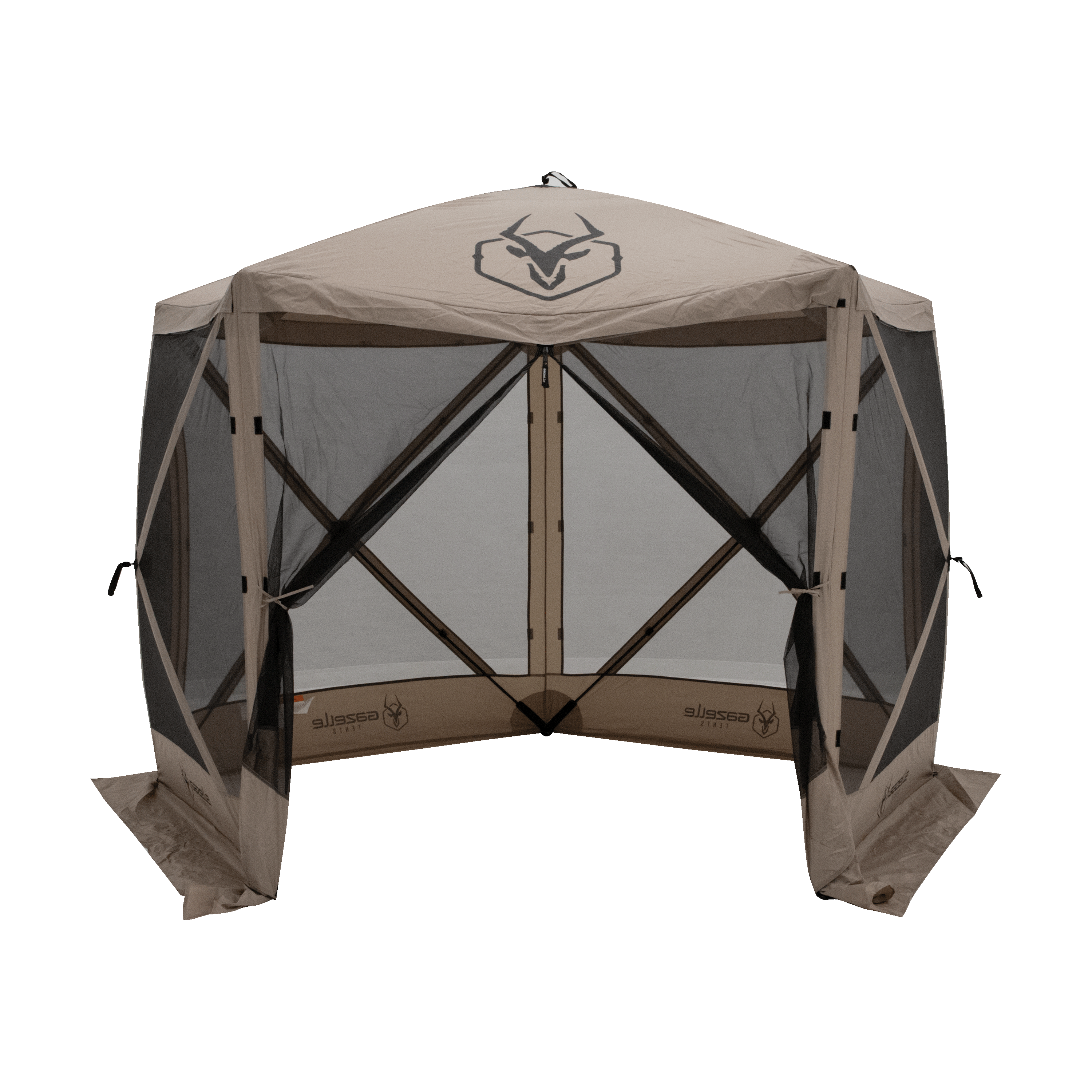 Gazelle G5 5-sided gazebo set up outdoors with durable TriTech mesh and waterproof UV50+ polyester shell