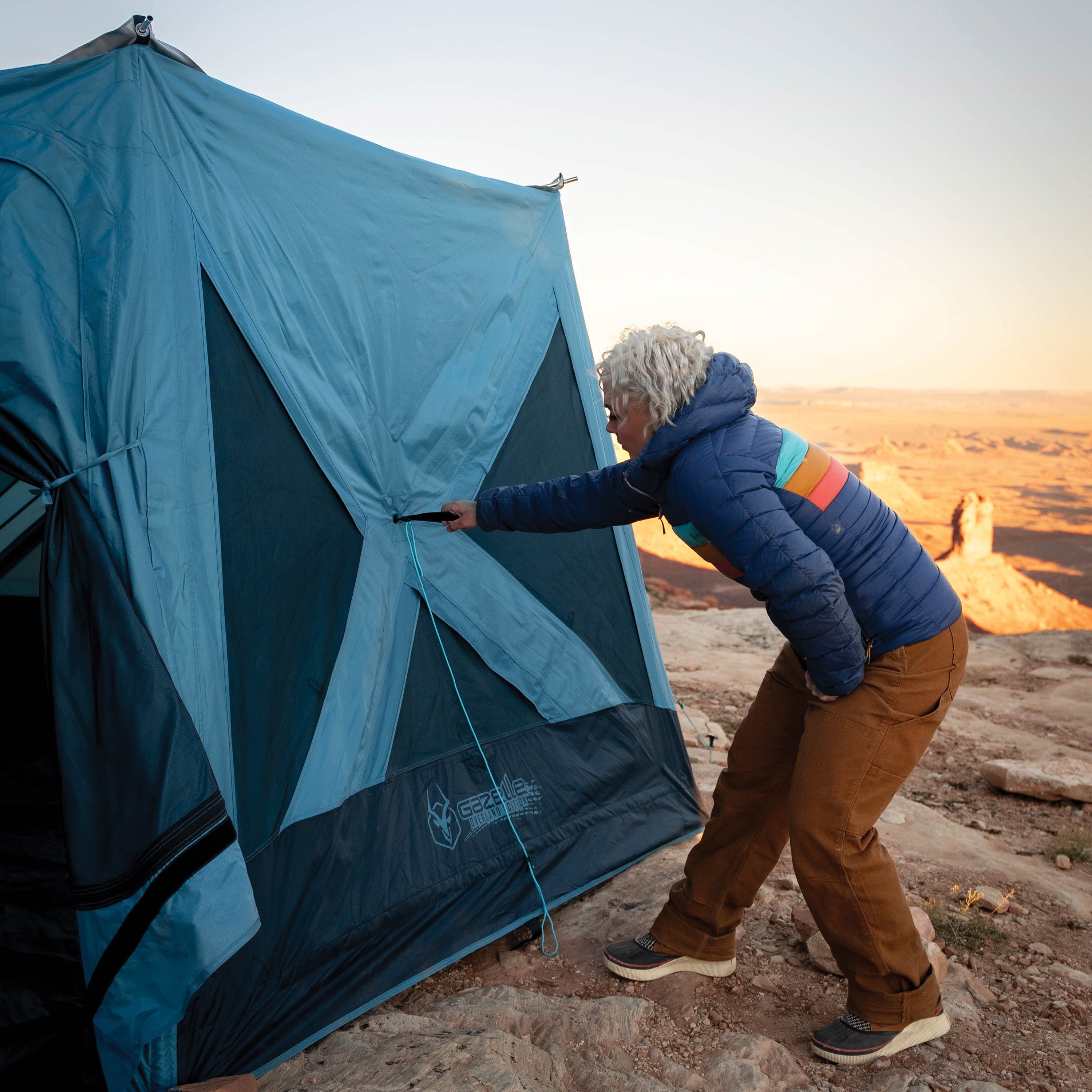 Large family camping tent sleeps seven with panoramic airflow