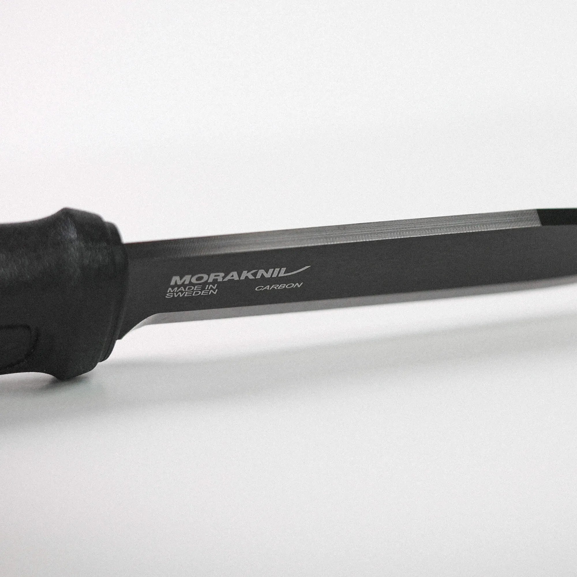 Non-slip polymer handle with finger guard on Morakniv Garberg BlackBlade C knife