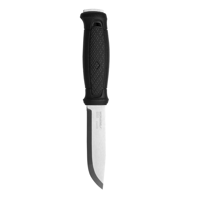 Garberg (S) bushcraft knife with full-tang Swedish stainless steel blade and black handle