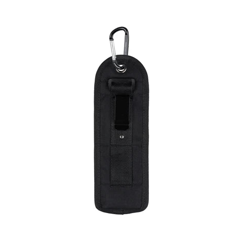 Detachable carabiner holster for bear spray, ideal for belt loops, bags, or packs