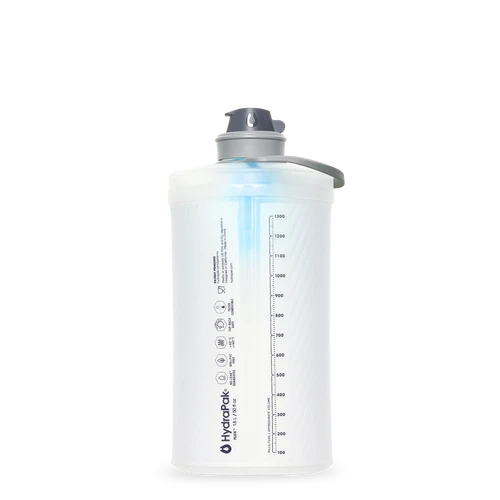 HydraPak Flux+ 1.5L portable water filtration bottle