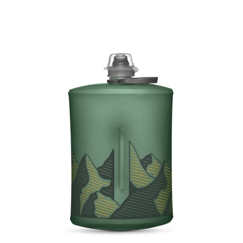 HydraPak Stow 1L collapsible water bottle with bail handle