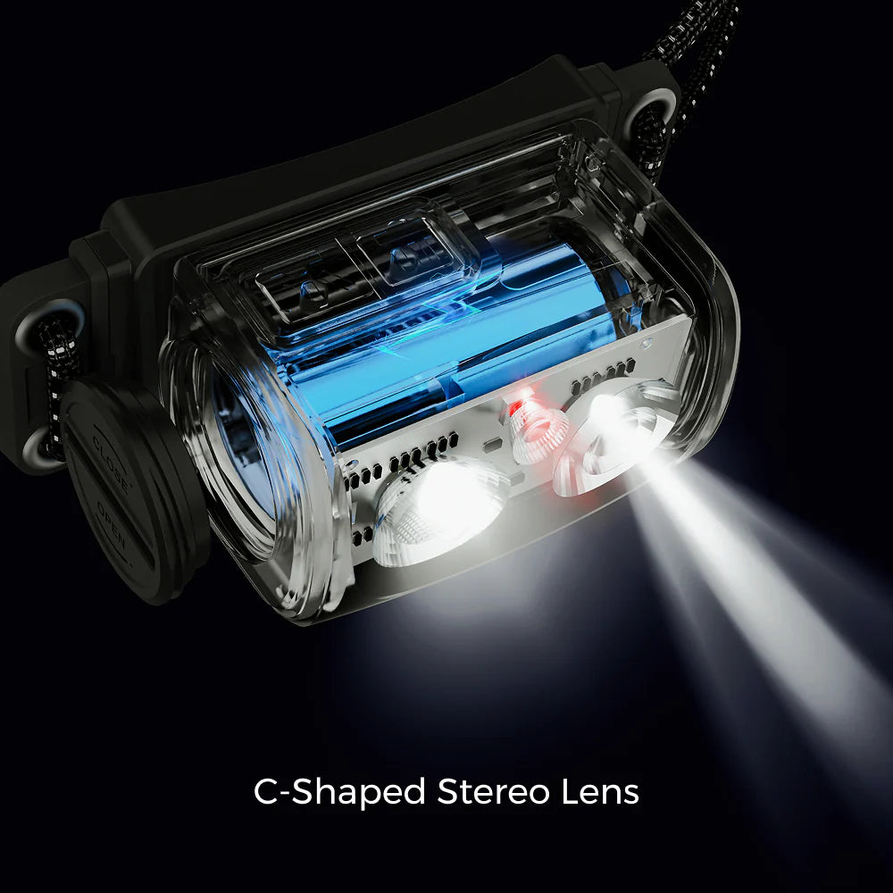 Portable camping flashlight with dual-button controls and ultra-bright beam