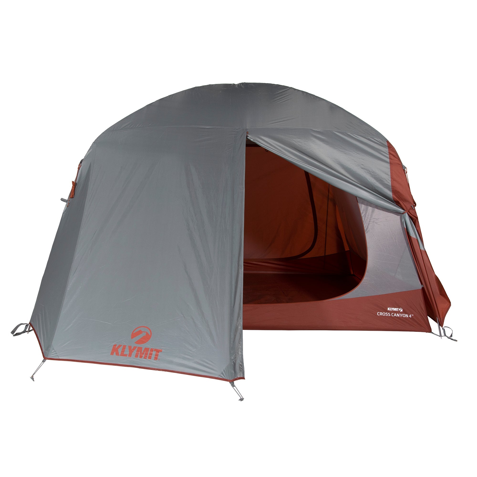 Cross Canyon 4-person tent fully pitched in outdoor setting with rainfly