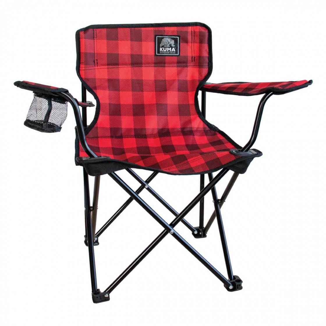 Red plaid kuma cub chair 