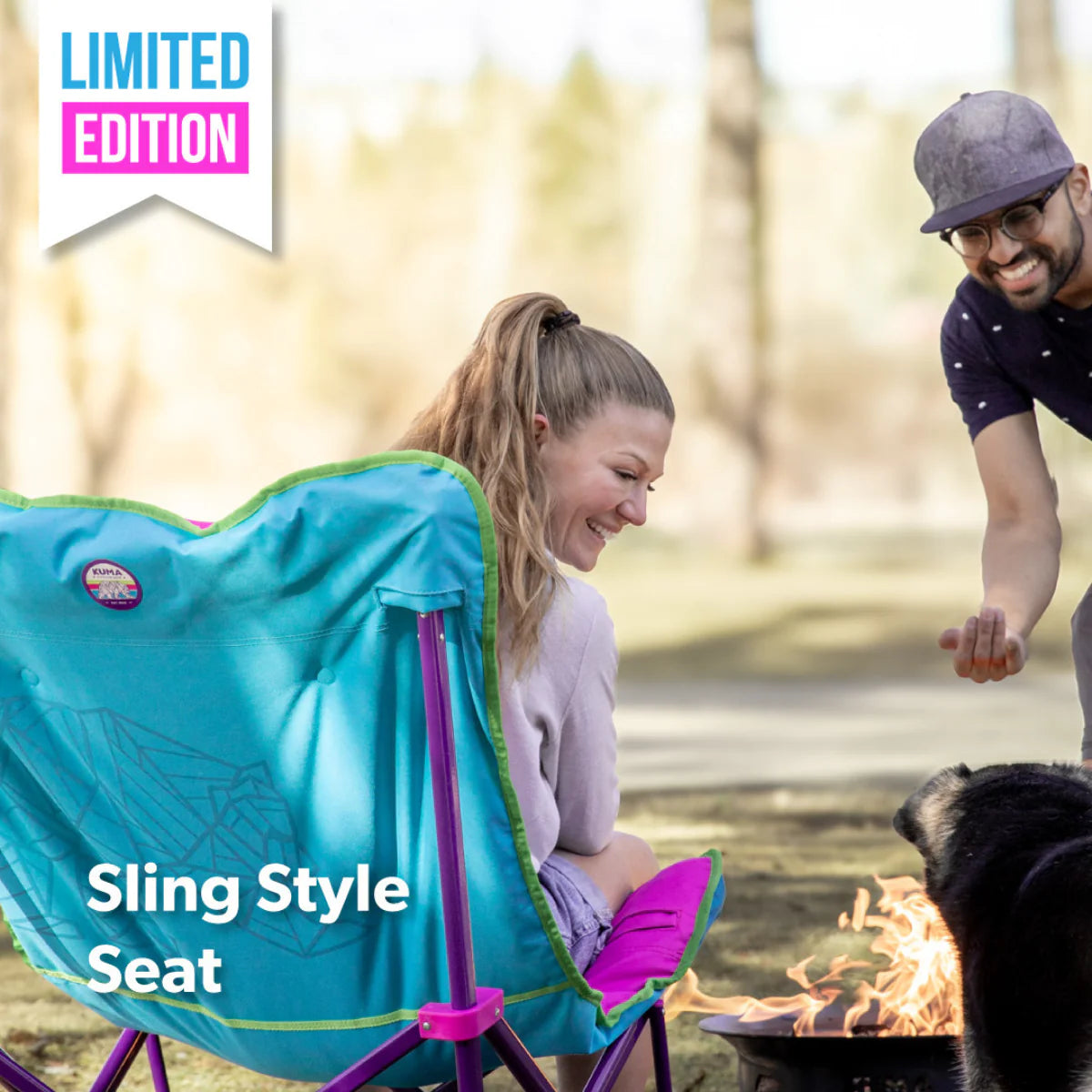 Outdoor adventure setup featuring Kuma Limited Edition Aurora Flip Chair