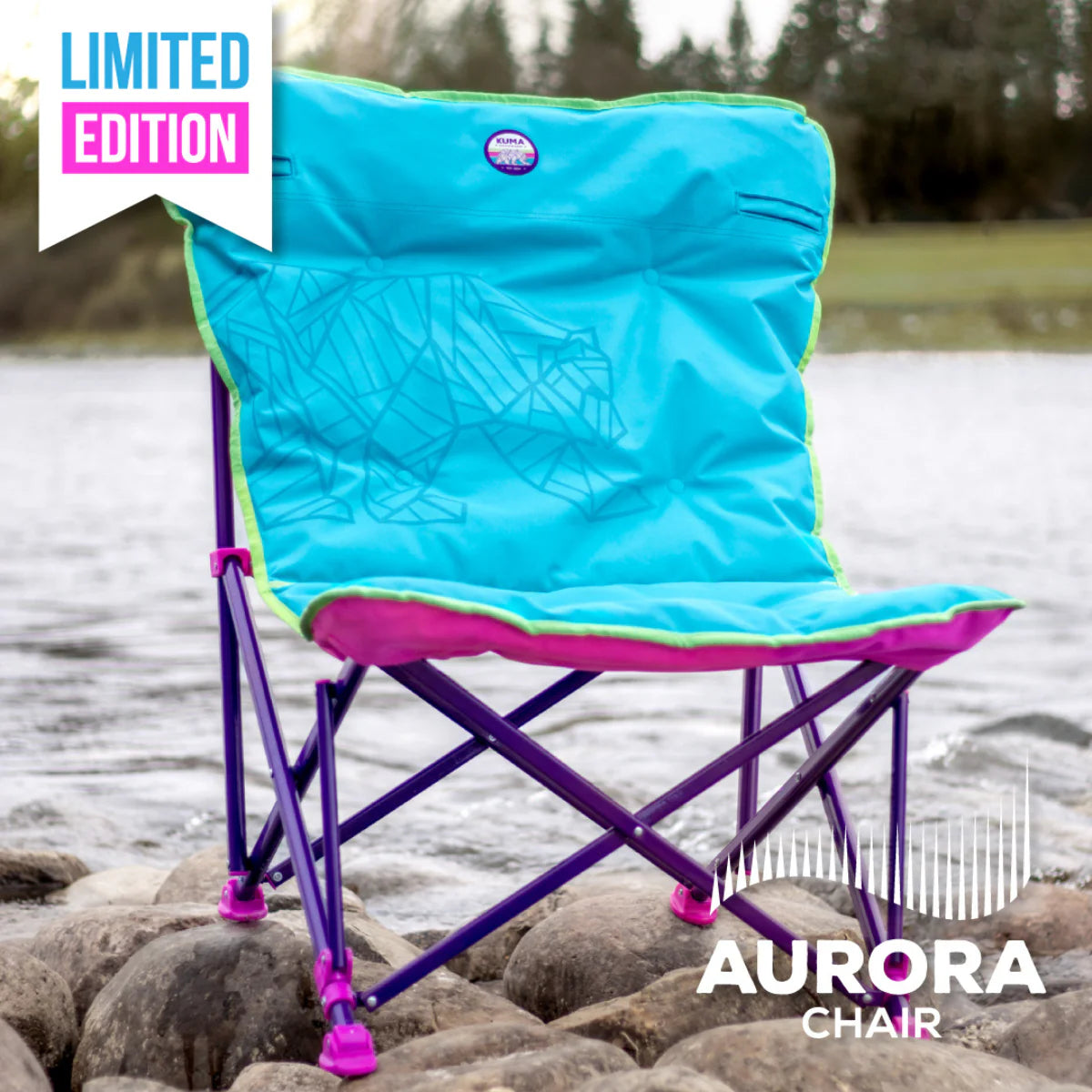 Kuma Aurora Padded Flip Chair 2026 foldable camping chair with cup holder