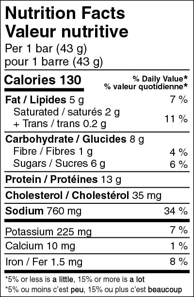 High-protein snack bar made with Wagyu beef, honey, lime, and black pepper for sustained energy