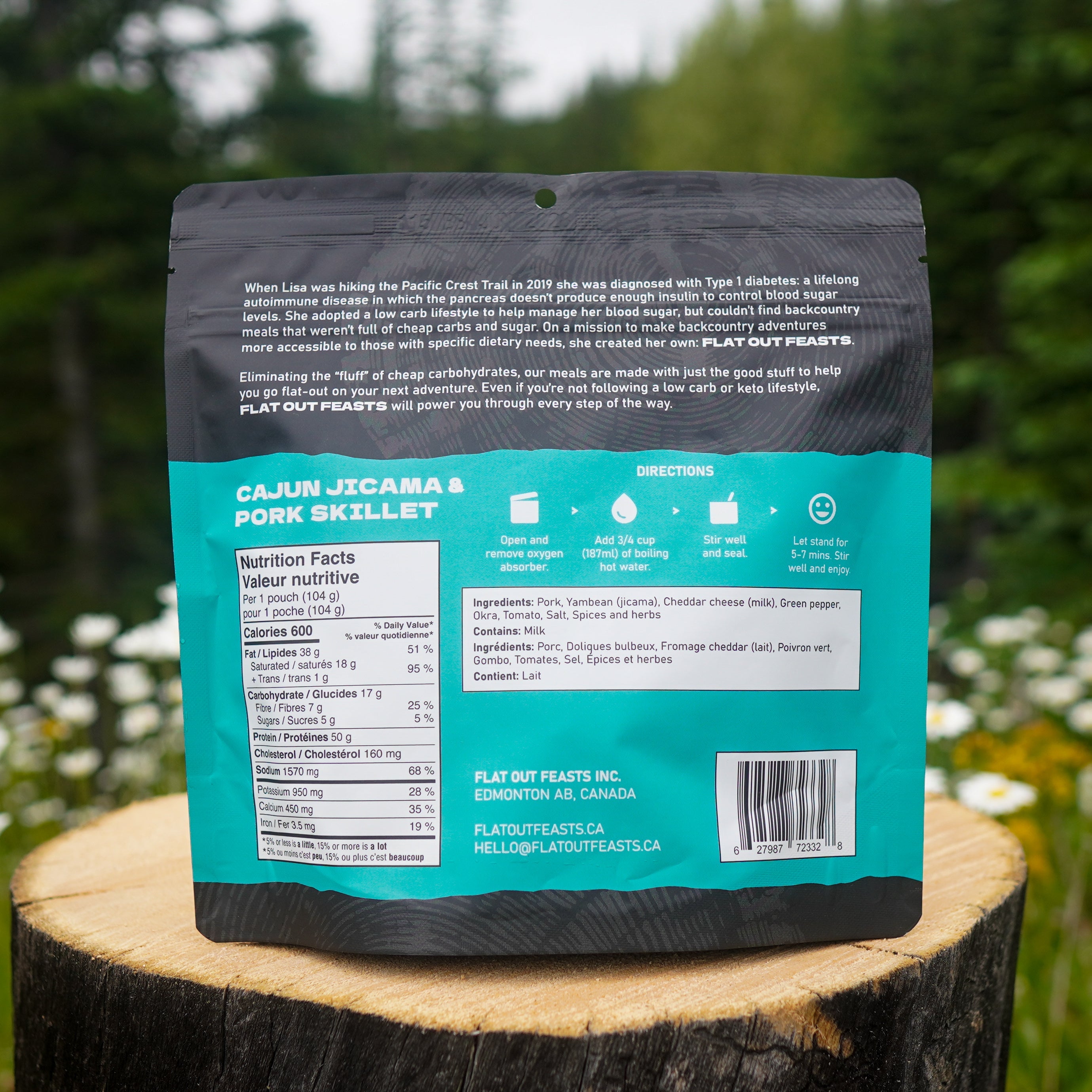 Freeze-dried beef chili camping food ready in 5 minutes
