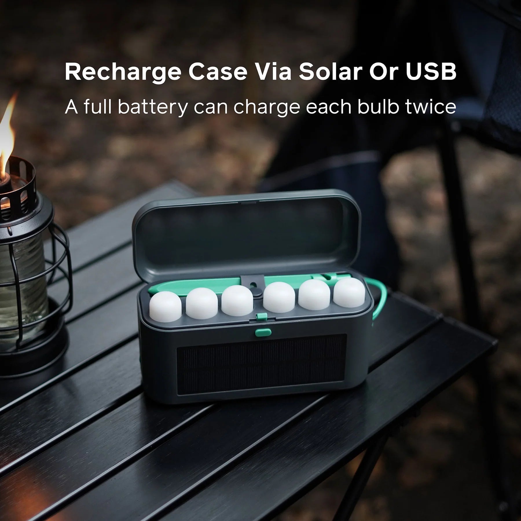 High-efficiency mono-crystalline solar panel on charging case

