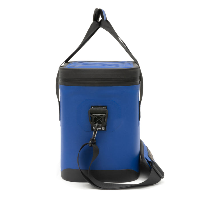 Lightweight and durable soft cooler with a dirt-resistant, easy-to-clean shell.