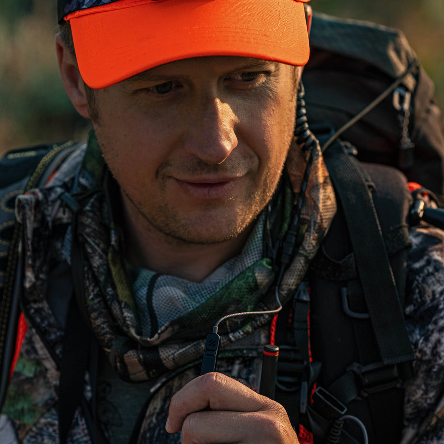 Rocky Talkie acoustic communication headset with K1 dual-pin connector