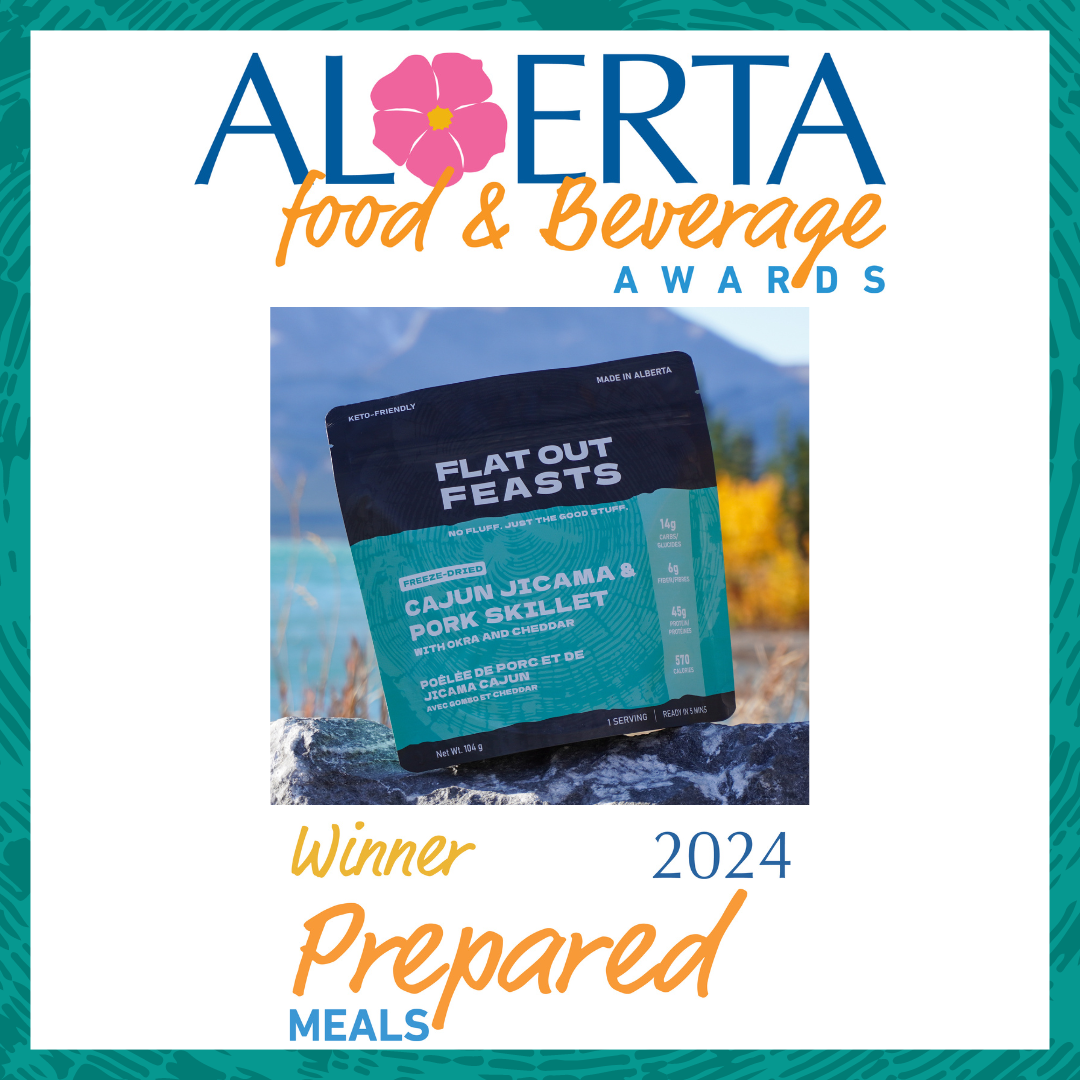 Freeze-dried beef chili meal pouch made in Edmonton Alberta