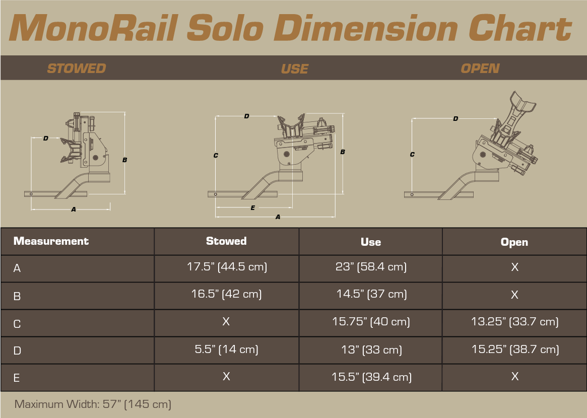 MonoRail Solo 1 Bike (2in and 1.25in) Bike Rack
