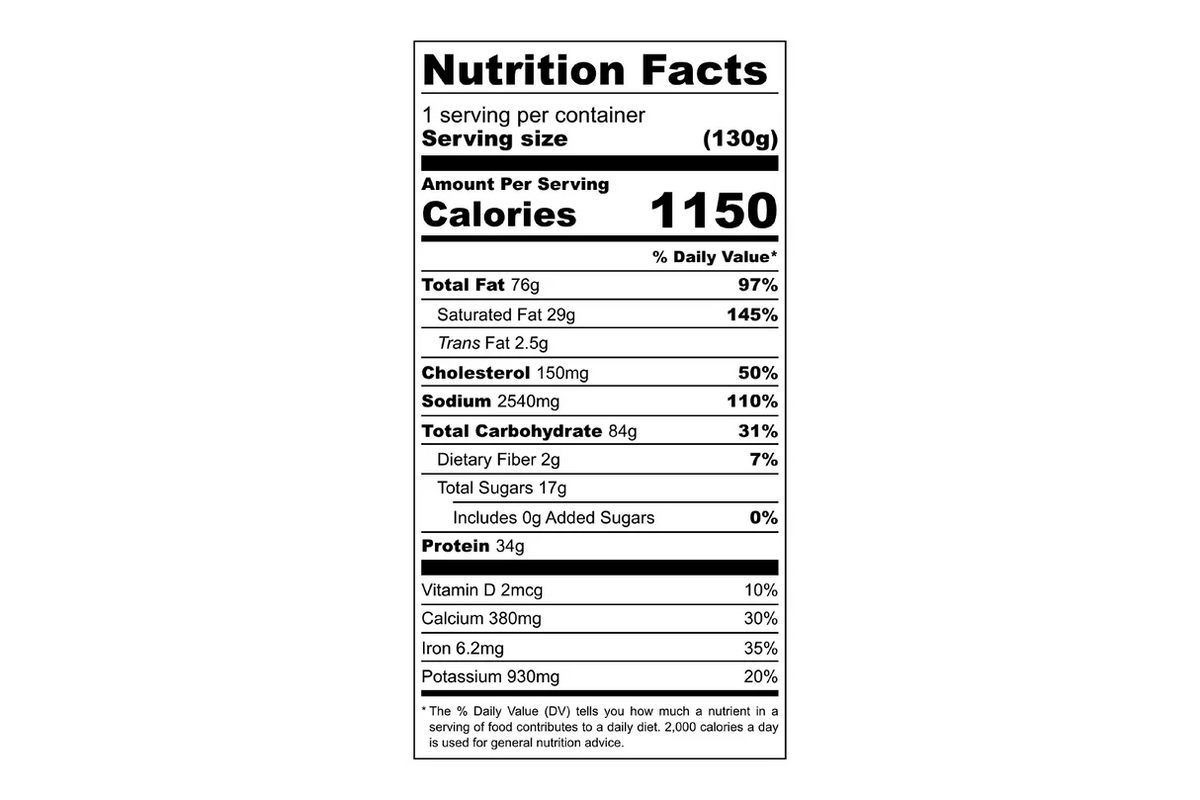 FOUNDATION Outdoors freeze-dried camping breakfast meal
