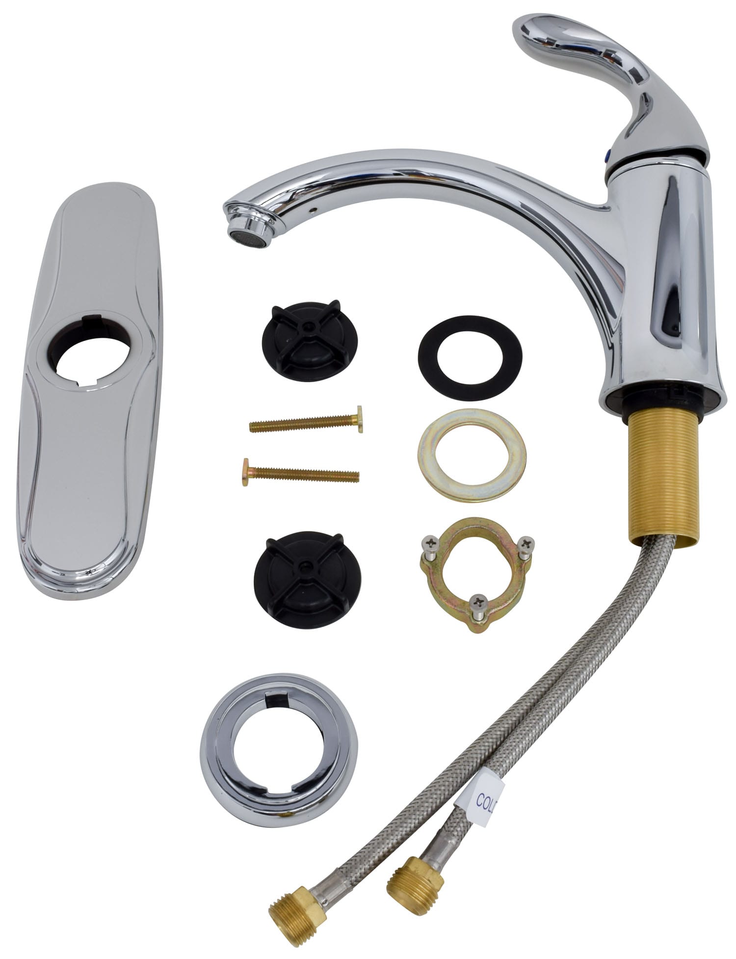 Non-metallic chrome faucet tested to withstand 500 PSI and 180 degree temperatures