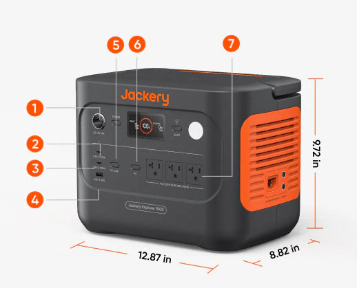 Jackery Explorer 1000 v2 lightweight power station on white background