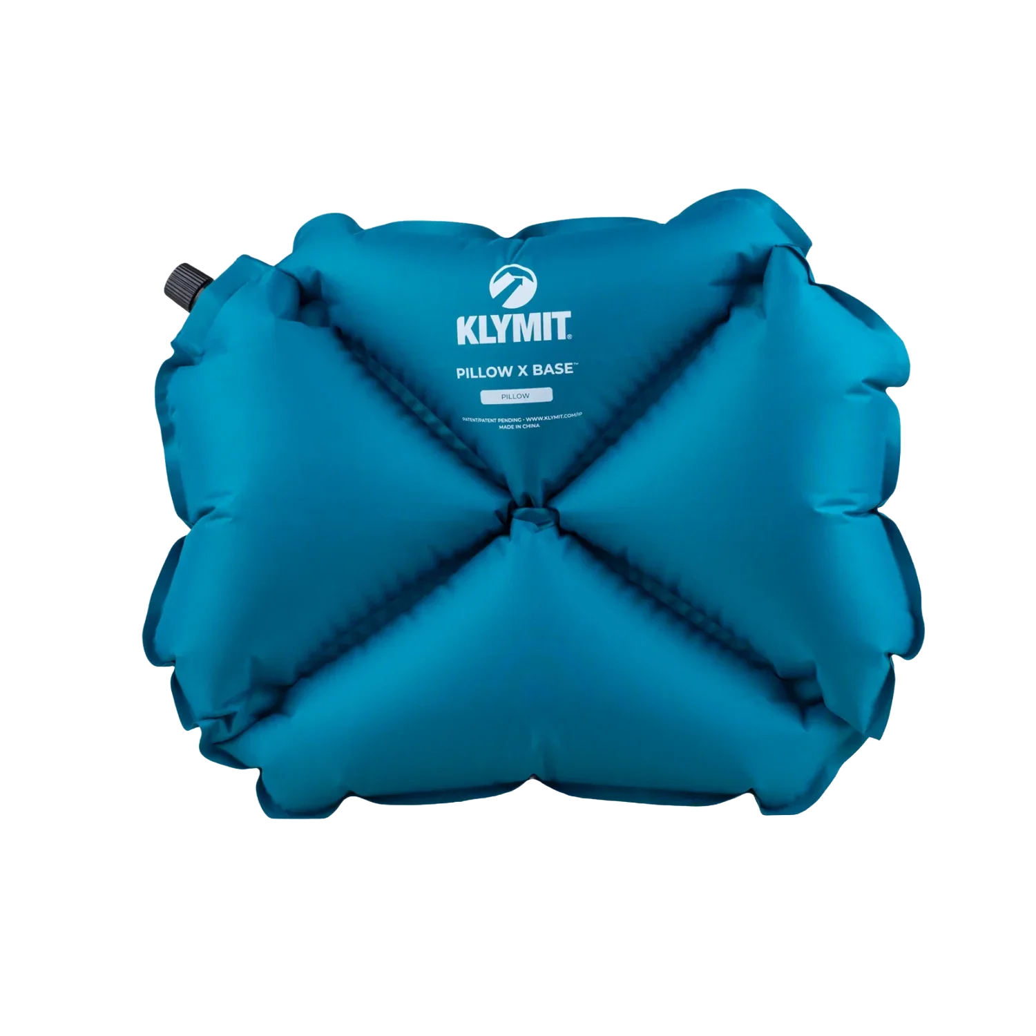 Pillow X Base inflatable camp pillow with self-centering X design