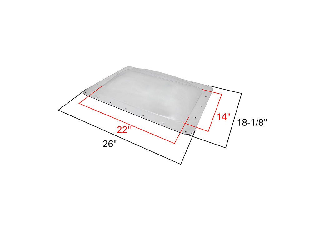 Quick Products clear RV skylight replacement 14 x 22 inches