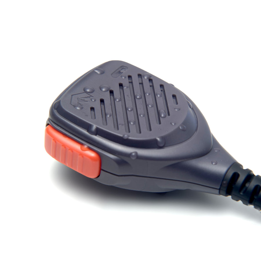 Waterproof push-to-talk microphone for hiking skiing and climbing