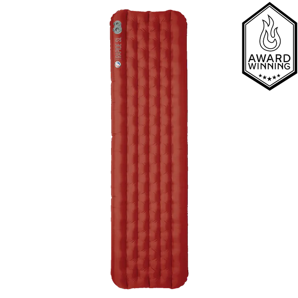 Ultralight insulated camping pad with antimicrobial interior treatment