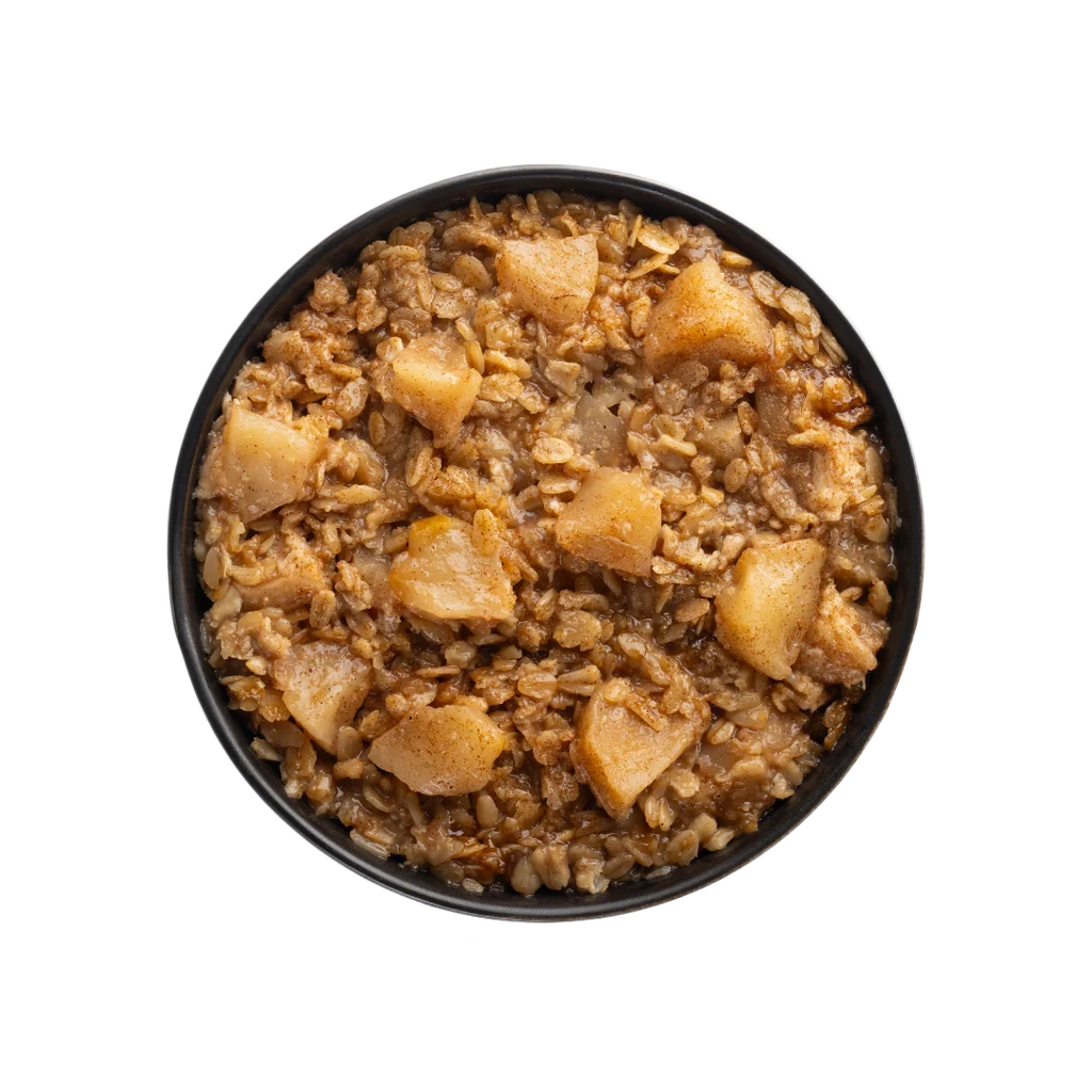 SLY Apple Crumble outdoor dessert with crispy oat topping