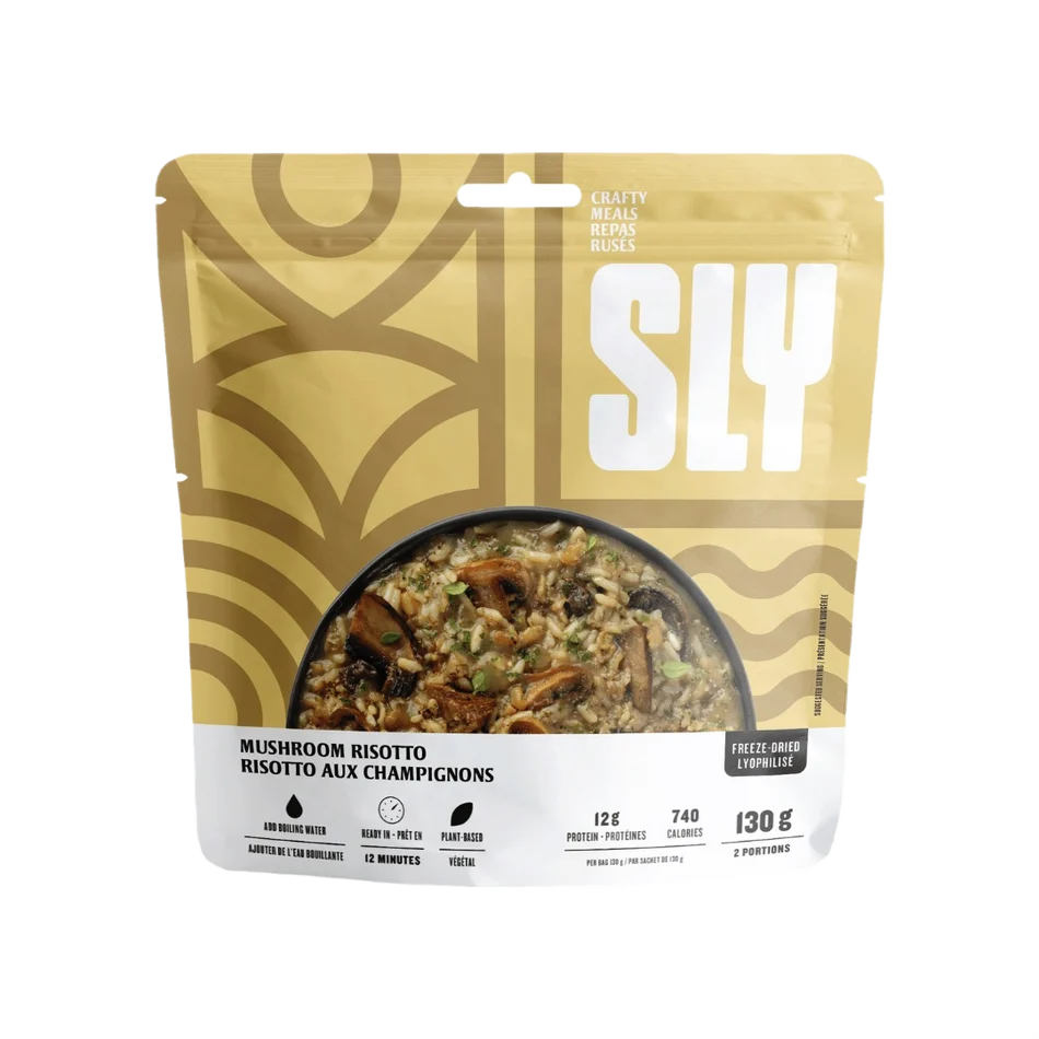 SLY Forest Mushroom Risotto freeze-dried meal with brown rice and mushrooms