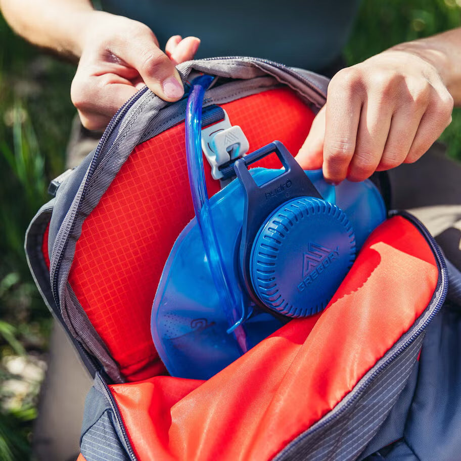 Gregory Maya 20 Hiking Backpack Side View with Stretch Mesh Pockets