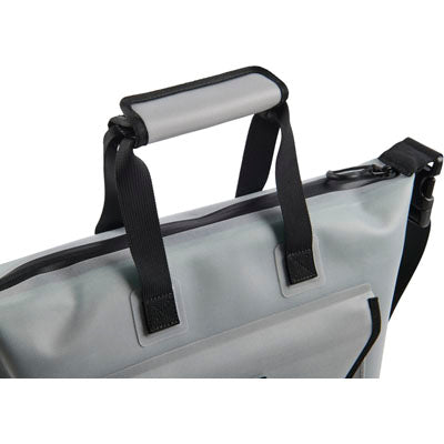 Integrated bottle opener on front pocket of Dayventure Tote