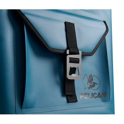 Pelican Dayventure Tote being carried with padded shoulder strap outdoors