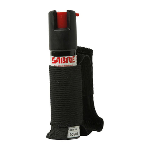 Sabre Dog Attack Deterrent Spray in pink, featuring a one-handed operation design