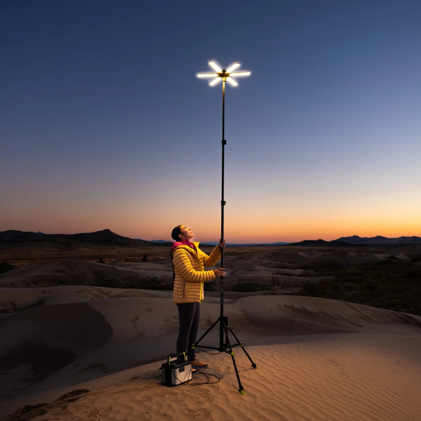 Compact lithium power station with built-in handle for easy transport