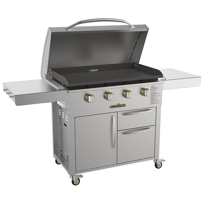 Blackstone Select 36 inch outdoor griddle with cabinet and stainless steel construction