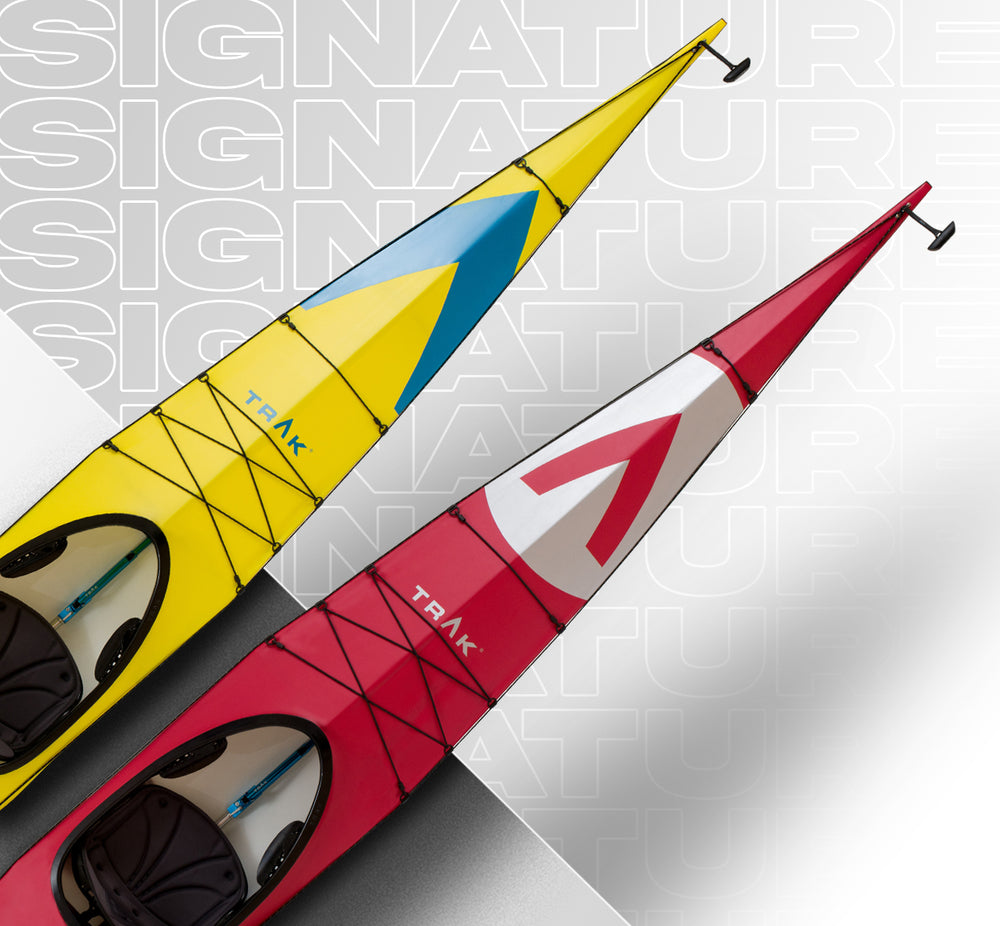 Adjustable rocker system with hydraulic jacks on TRAK kayak