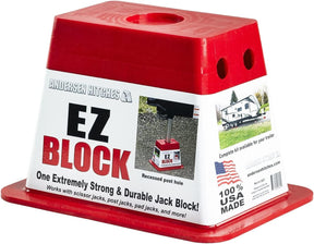 ANDERSEN HITCHES | RV Accessories | Single Trailer EZ Jack Block| Leveling System | RV Stabilizer Stands | Heavy Duty Camper Level for RVs | 3621