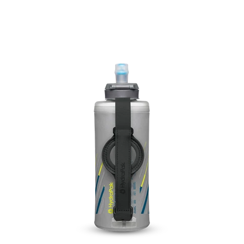 Handheld running flask with SpeedFill Cap and adjustable strap